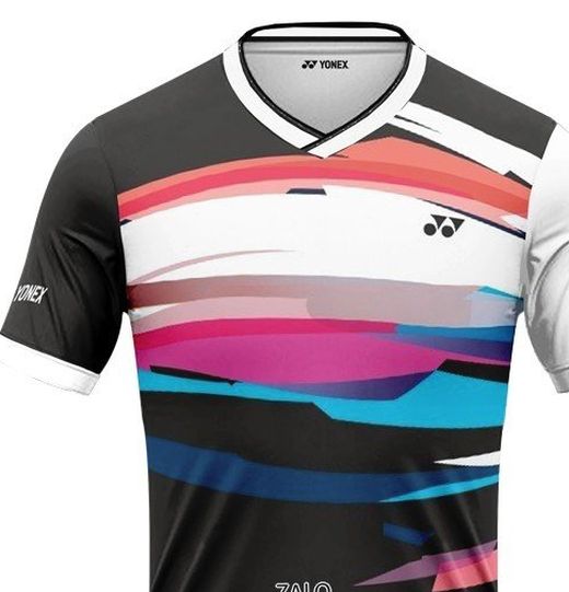Áo cầu lông Yonex thanh lý đen phối hồng